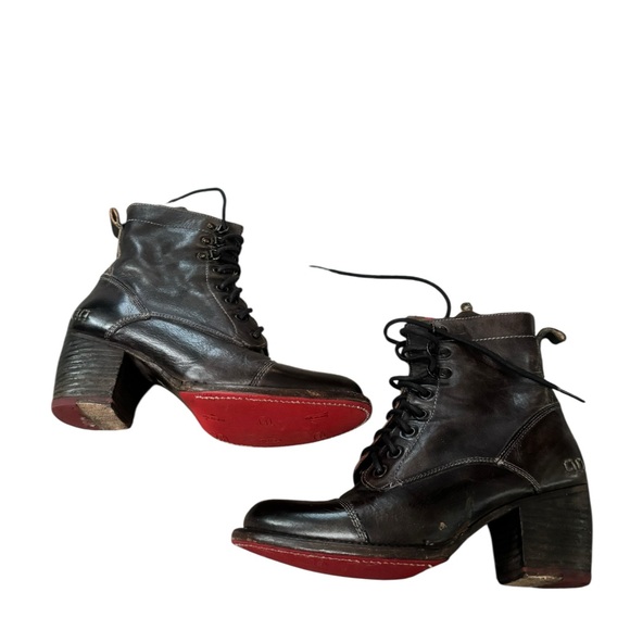 BED STU Judgement Leather Lace-Up Boots Oath Packer Black Brown Cobbler Size 8 - Picture 6 of 12